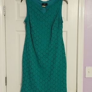 Green Eyelet Midi Dress